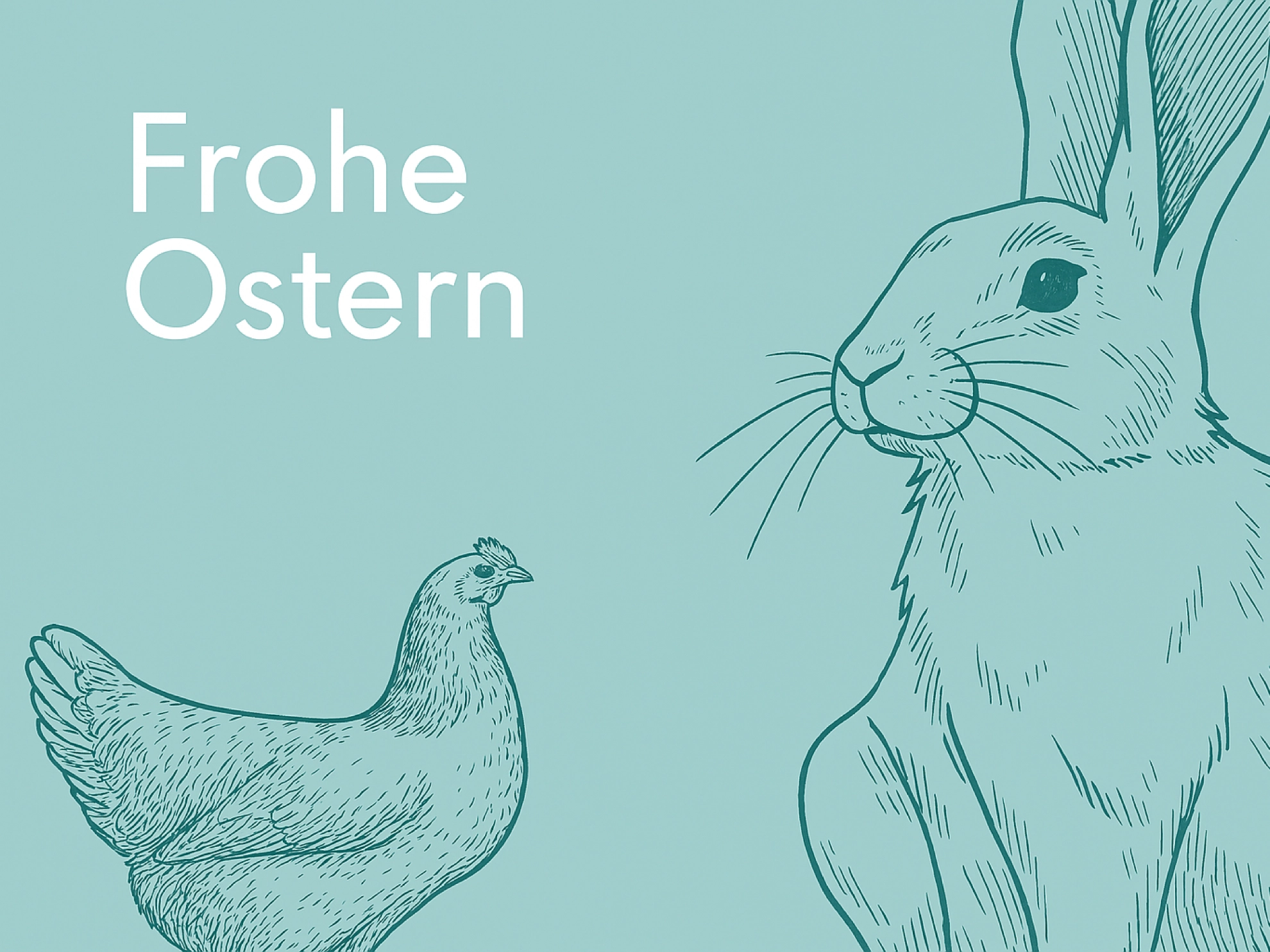 Ostern, Osterhase, Huhn, Osterfeiertage, Hase