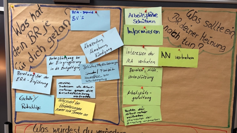 BR-Infoveranstaltung Pinnwand