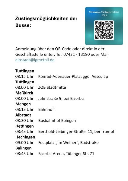 Zustiegsmöglichkeit Busse